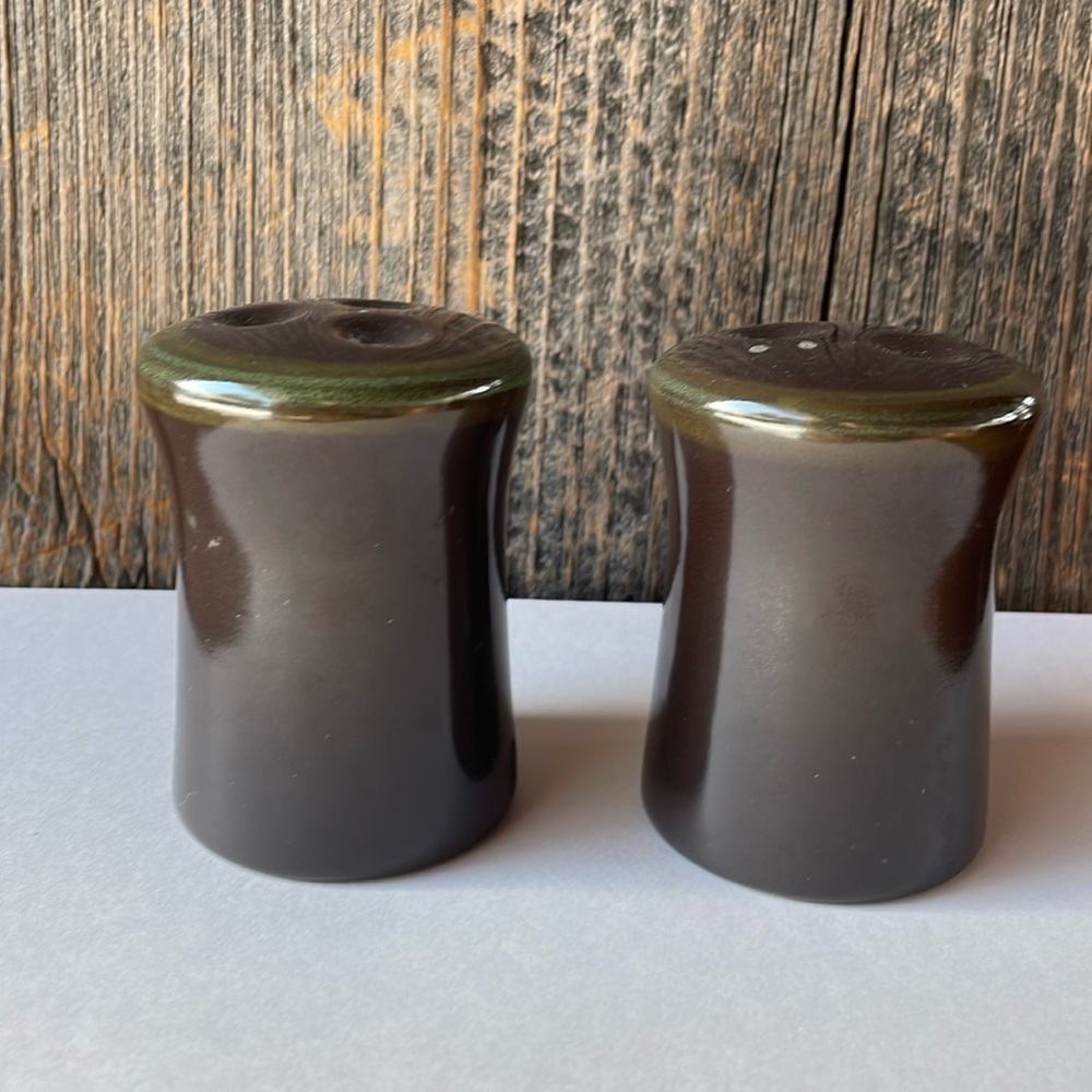 Brown and Green Collectible Salt and Pepper Shaker Set